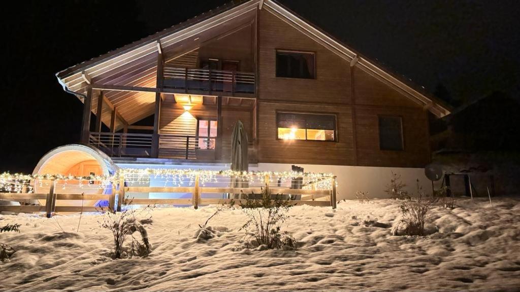 Вілла Chalet Le Havre Du Sotre Sauna Et Spa Жерарме Екстер'єр фото